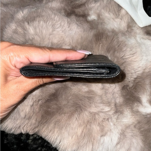 💲SOLD💲Authentic Chanel Black Textured Leather Wallet - Picture 4 of 8